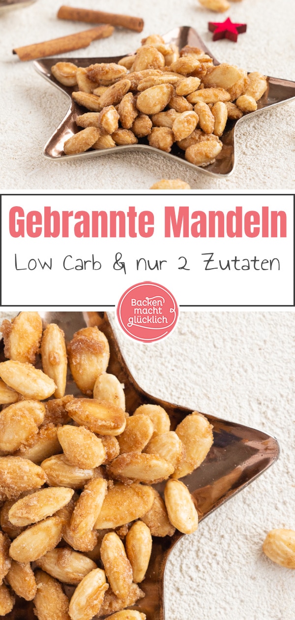 Diese gebrannten Mandeln sind blitzschnell gemacht, einfach zuzubereiten, extrem kohlenhydratarm und köstlich: Diese gesunde Variante des beliebten Winter-Snacks ist toll!
