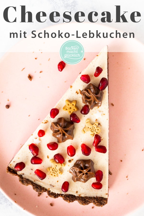 Winterlich, cremig, knusprig, lecker! Diese No Bake Torte mit Lebkuchenboden ist perfekt für die Weihnachtszeit!