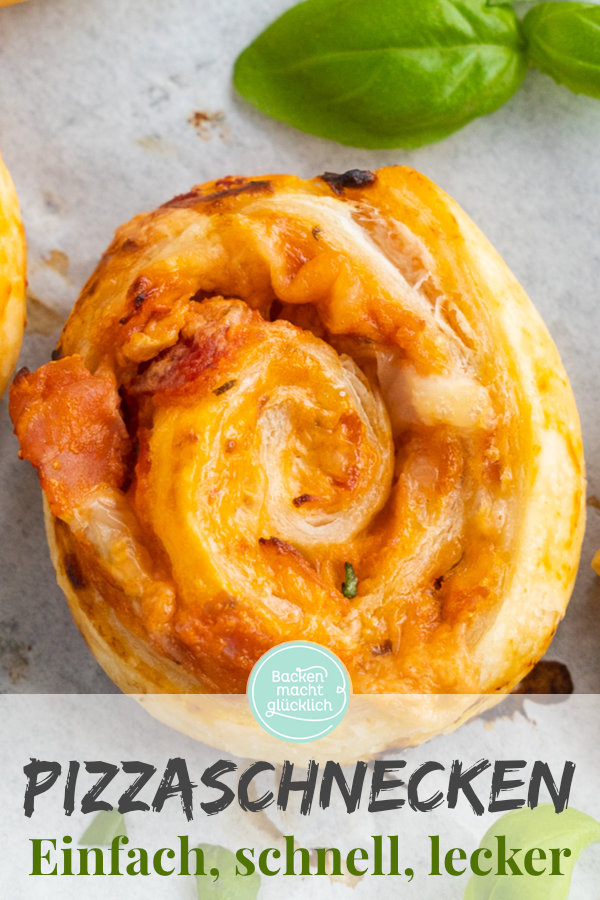 Diese Pizzaschnecken sind das perfekte Fingerfood für verschiedenste Anlässe. Die Blätterteigschnecken eignen sich super als Silvester-Snack, für Gartenpartys, Kindergeburtstage und Brunch-Treffen.