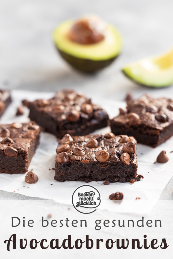 Low Carb Avocadobrownies ohne Zucker, Mehl, Eier, Öl und Butter. Unglaublich, wie toll Brownies mit Avocado schmecken können!