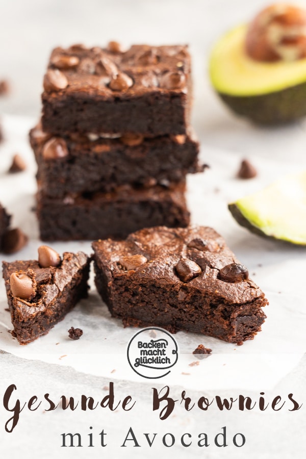 Low Carb Avocadobrownies ohne Zucker, Mehl, Eier, Öl und Butter. Unglaublich, wie toll Brownies mit Avocado schmecken können!