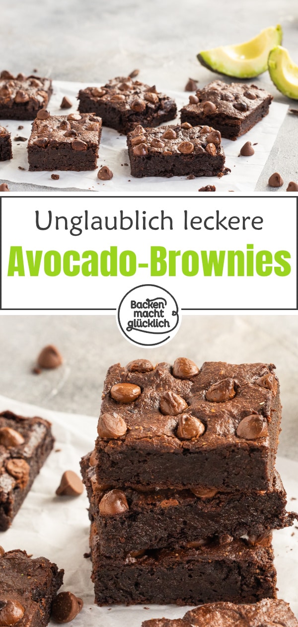 Low Carb Avocadobrownies ohne Zucker, Mehl, Eier, Öl und Butter. Unglaublich, wie toll Brownies mit Avocado schmecken können!