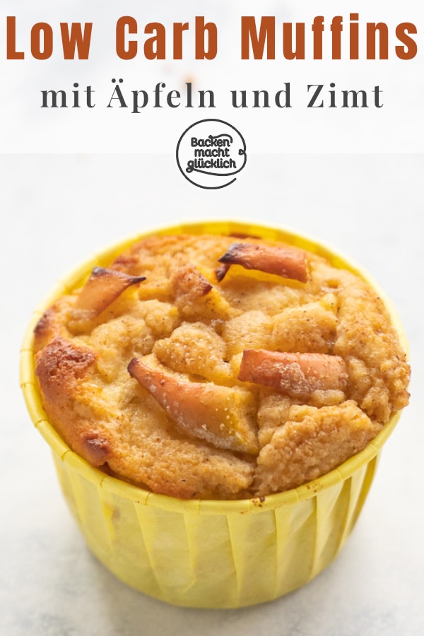 Diese Apfelmuffins sind einfach, fruchtig, proteinreich und lecker. Die kohlenhydratarmen Muffins mit Äpfeln und Zimt schmecken rein gar nicht nach Verzicht.