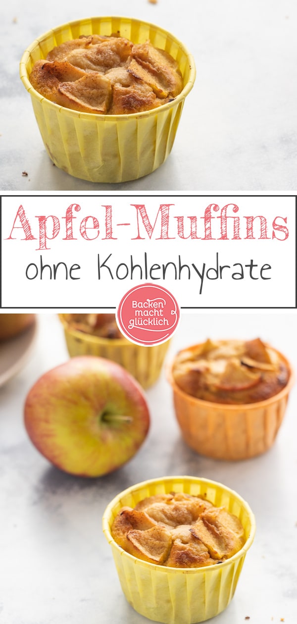 Diese Apfelmuffins sind einfach, fruchtig, proteinreich und lecker. Die kohlenhydratarmen Muffins mit Äpfeln und Zimt schmecken rein gar nicht nach Verzicht.