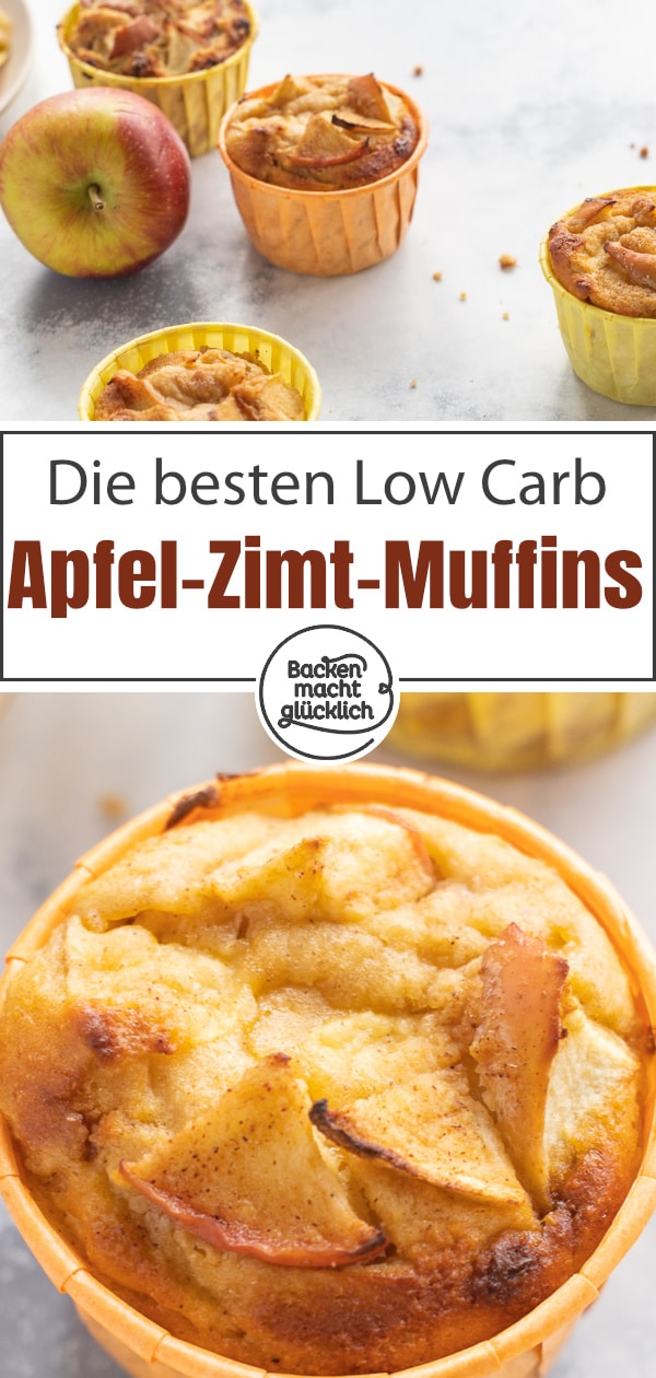 Diese Apfelmuffins sind einfach, fruchtig, proteinreich und lecker. Die kohlenhydratarmen Muffins mit Äpfeln und Zimt schmecken rein gar nicht nach Verzicht.