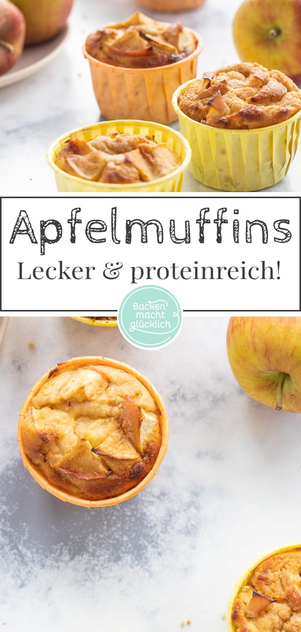 Diese Apfelmuffins sind einfach, fruchtig, proteinreich und lecker. Die kohlenhydratarmen Muffins mit Äpfeln und Zimt schmecken rein gar nicht nach Verzicht.