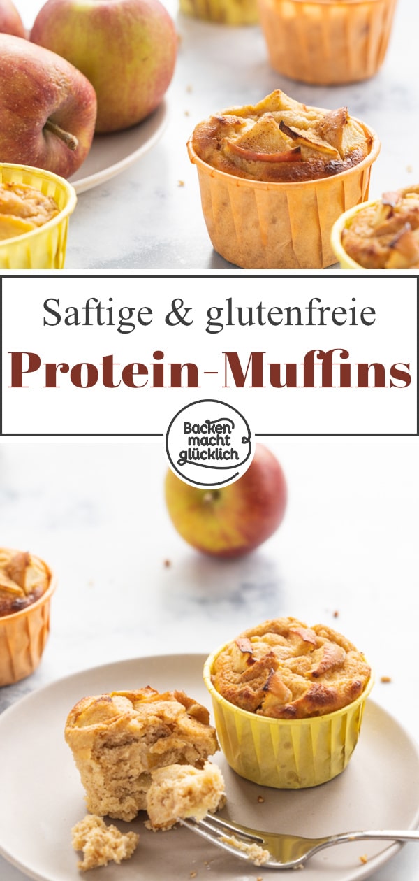 Diese Apfelmuffins sind einfach, fruchtig, proteinreich und lecker. Die kohlenhydratarmen Muffins mit Äpfeln und Zimt schmecken rein gar nicht nach Verzicht.