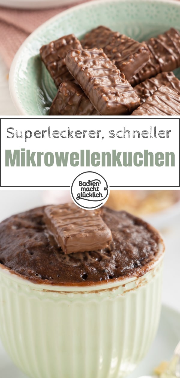 Nur 5 Minuten Zeit, aber Lust auf leckeren Schokokuchen? Dann solltet ihr dieses Mug Cake Rezept mit Überraschungseffekt mal testen!