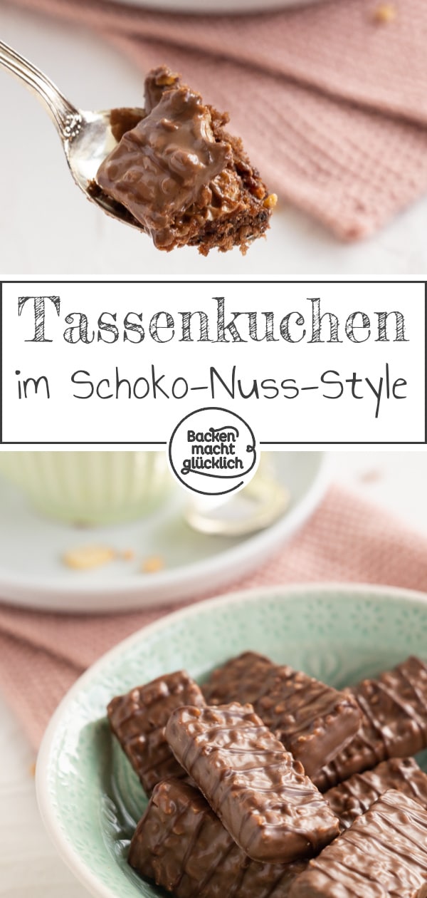 Nur 5 Minuten Zeit, aber Lust auf leckeren Schokokuchen? Dann solltet ihr dieses Mug Cake Rezept mit Überraschungseffekt mal testen!