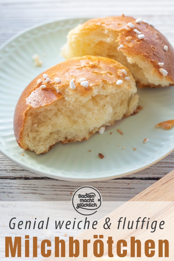Tolles Rezept für herrlich luftige, süße Hefebrötchen wie vom Bäcker. Die Milchbrötchen schmecken viel besser als gekauft.