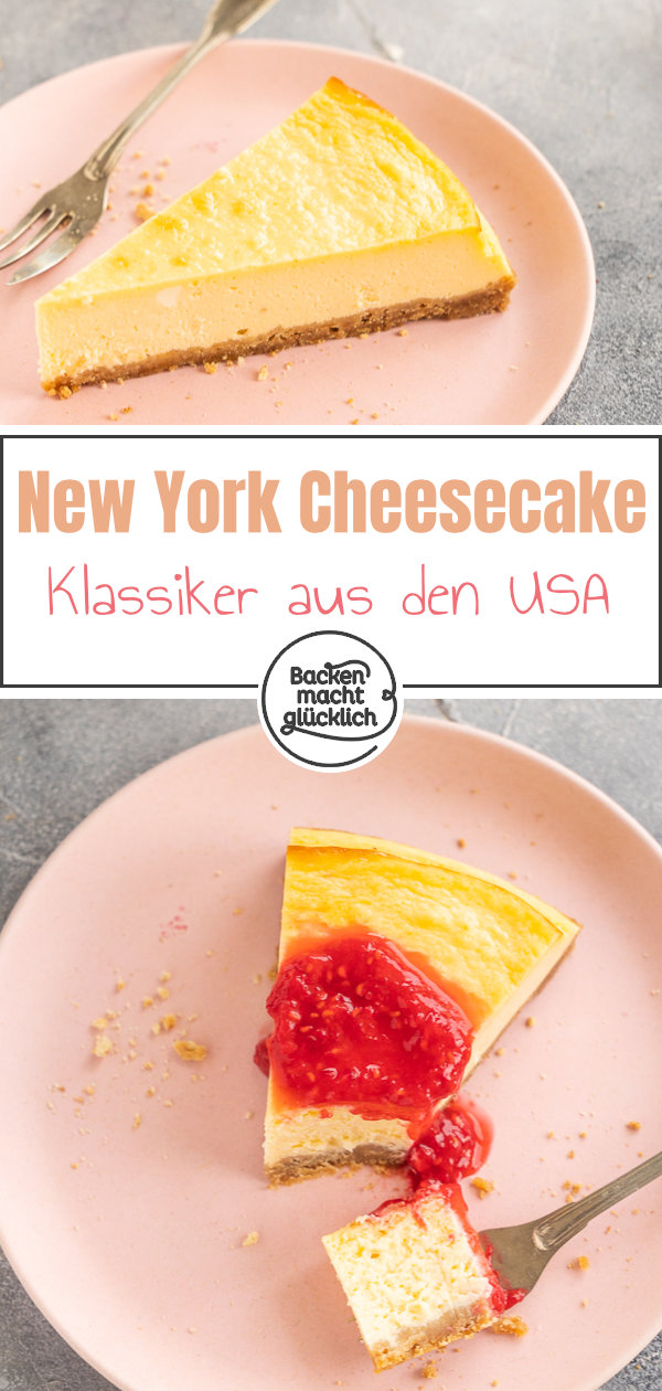 Original NY Cheesecake - einfach zuzubereiten, super lecker, cremig & kompakt. Der Käsekuchen ist ein echter Klassiker aus den USA.