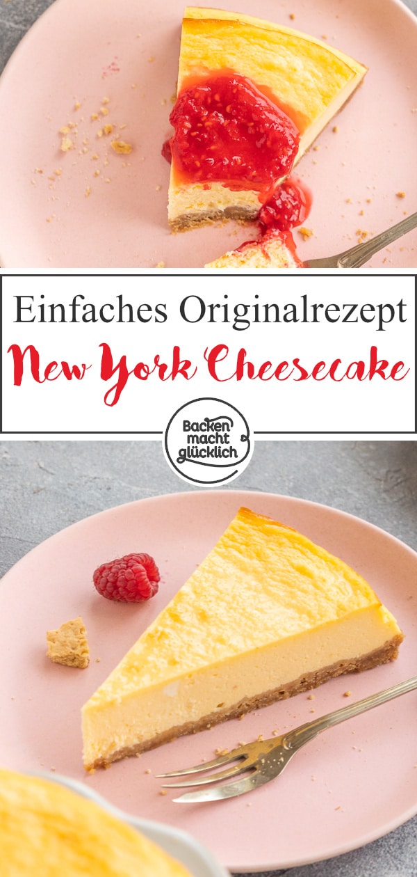 Original NY Cheesecake - einfach zuzubereiten, super lecker, cremig & kompakt. Der Käsekuchen ist ein echter Klassiker aus den USA.