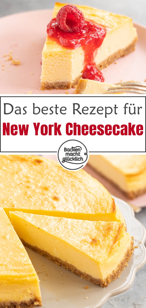Original NY Cheesecake - einfach zuzubereiten, super lecker, cremig & kompakt. Der Käsekuchen ist ein echter Klassiker aus den USA.