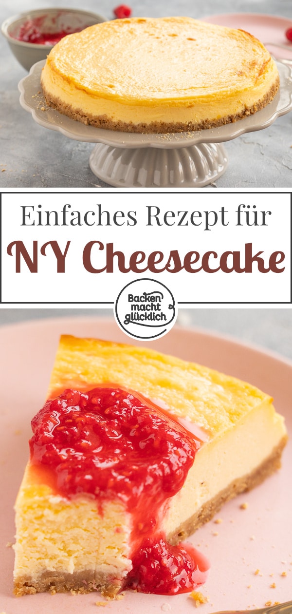 Original NY Cheesecake - einfach zuzubereiten, super lecker, cremig & kompakt. Der Käsekuchen ist ein echter Klassiker aus den USA.