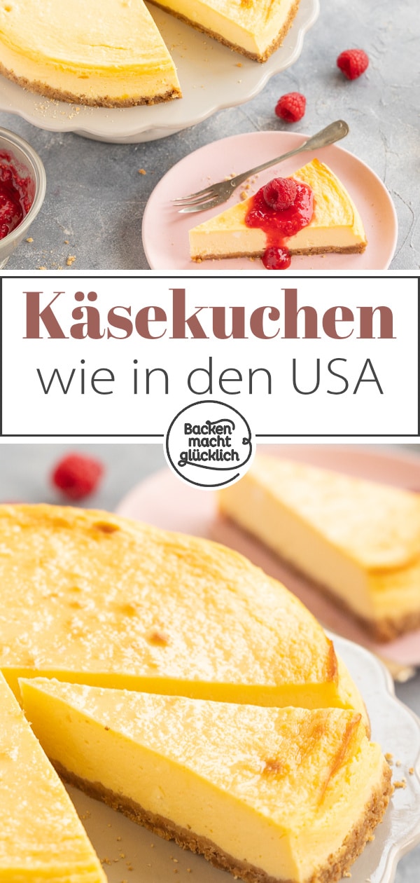 Original NY Cheesecake - einfach zuzubereiten, super lecker, cremig & kompakt. Der Käsekuchen ist ein echter Klassiker aus den USA.