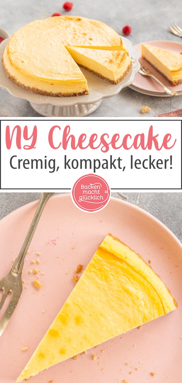 Original NY Cheesecake - einfach zuzubereiten, super lecker, cremig & kompakt. Der Käsekuchen ist ein echter Klassiker aus den USA.