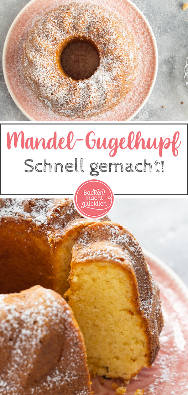 Wunderbar flaumiger, saftiger Gugelhupf mit Mandeln und Vanille, der einfach zu backen ist und trotzdem was hermacht.