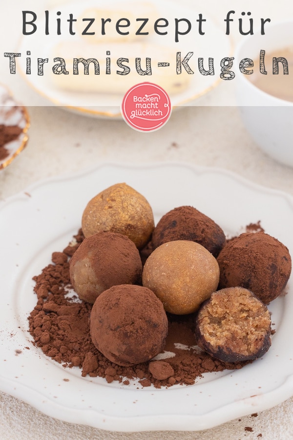 Nur 10 Minuten Zeit, aber Lust auf Pralinen? Mit diesem einfachen Rezept für Tiramisu-Konfekt könnt ihr im Nu losnaschen. Die Tiramisu-Kugeln schmecken einfach köstlich.