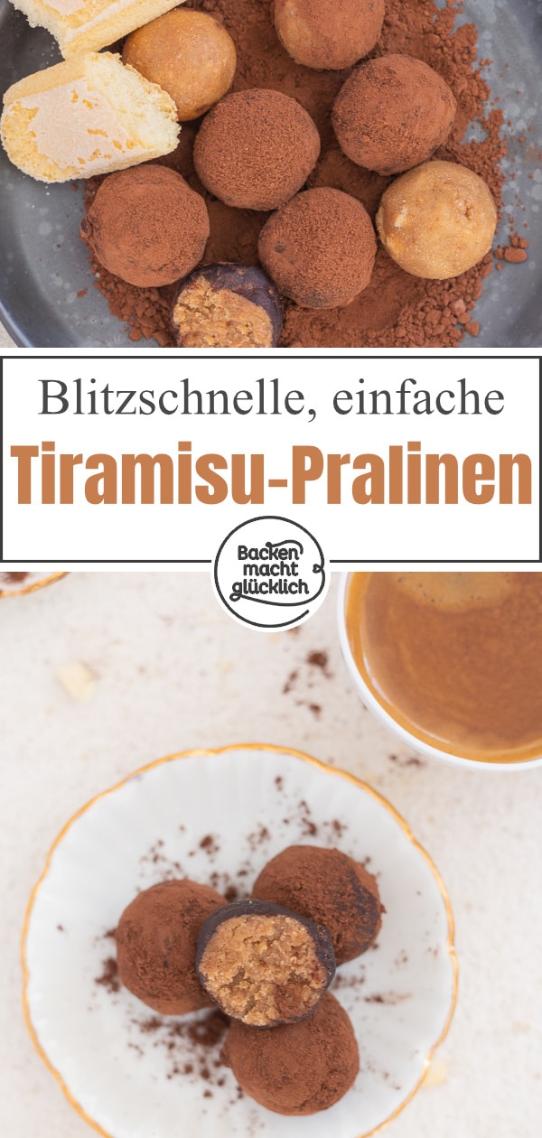 Nur 10 Minuten Zeit, aber Lust auf Pralinen? Mit diesem einfachen Rezept für Tiramisu-Konfekt könnt ihr im Nu losnaschen. Die Tiramisu-Kugeln schmecken einfach köstlich.