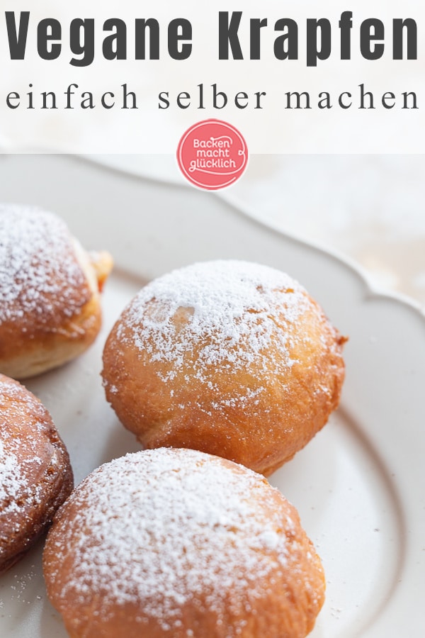 Krapfen ohne Butter, Milch und Ei, aber voller Geschmack: Mit diesem Rezept könnt ihr den beliebten Faschingsklassiker rein pflanzlich nachbacken.