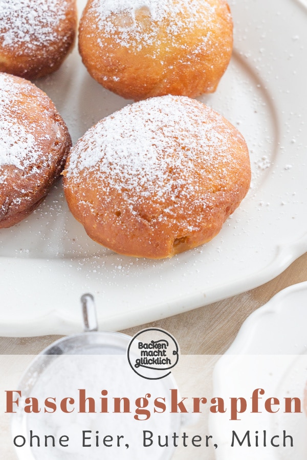 Krapfen ohne Butter, Milch und Ei, aber voller Geschmack: Mit diesem Rezept könnt ihr den beliebten Faschingsklassiker rein pflanzlich nachbacken.