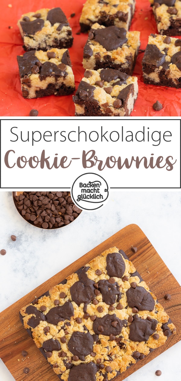 Diese saftigen Brownies mit einer Art Streusel-Topping sind wirklich umwerfend - denn doppelt gemoppelt schmeckt einfach besser! Dieses Rezept für Brookies ist köstlich.