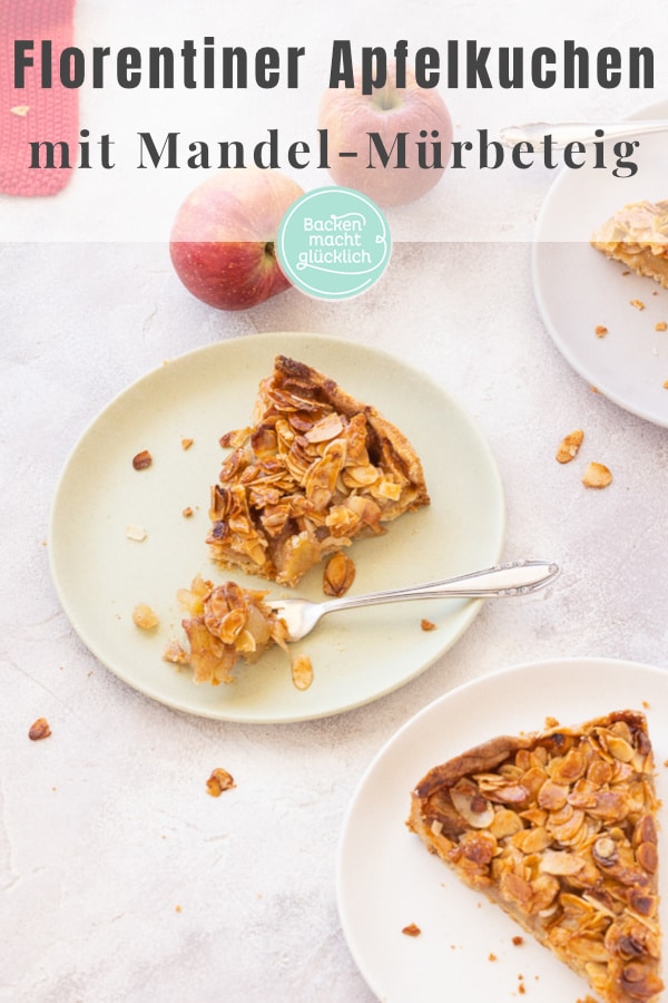 Steht ihr auf Obstkuchen mit Crunch? Dann ist dieser Florentiner Apfelkuchen ein toller Mix aus Bienenstich, Florentiner Plätzchen und Apfeltarte wie gemacht für euch!