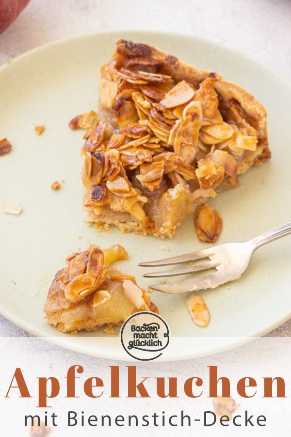 Steht ihr auf Obstkuchen mit Crunch? Dann ist dieser Florentiner Apfelkuchen ein toller Mix aus Bienenstich, Florentiner Plätzchen und Apfeltarte wie gemacht für euch!