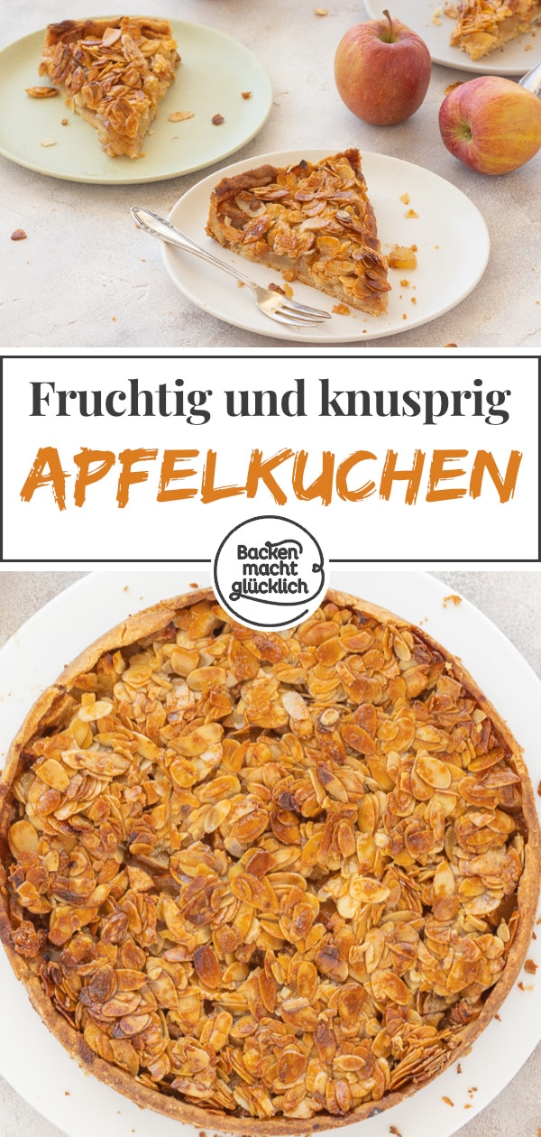Steht ihr auf Obstkuchen mit Crunch? Dann ist dieser Florentiner Apfelkuchen ein toller Mix aus Bienenstich, Florentiner Plätzchen und Apfeltarte wie gemacht für euch!