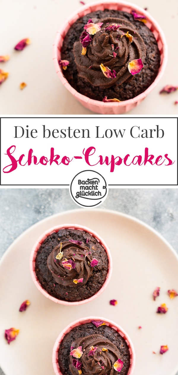 Herrlich schokoladige Cupcakes mit Creamcheese-Frosting. Diese Schokocupcakes sind nicht nur glutenfrei und kohlenhydratarm, sondern auch verdammt lecker.