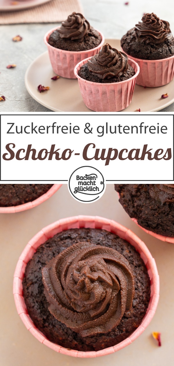 Herrlich schokoladige Cupcakes mit Creamcheese-Frosting. Diese Schokocupcakes sind nicht nur glutenfrei und kohlenhydratarm, sondern auch verdammt lecker.