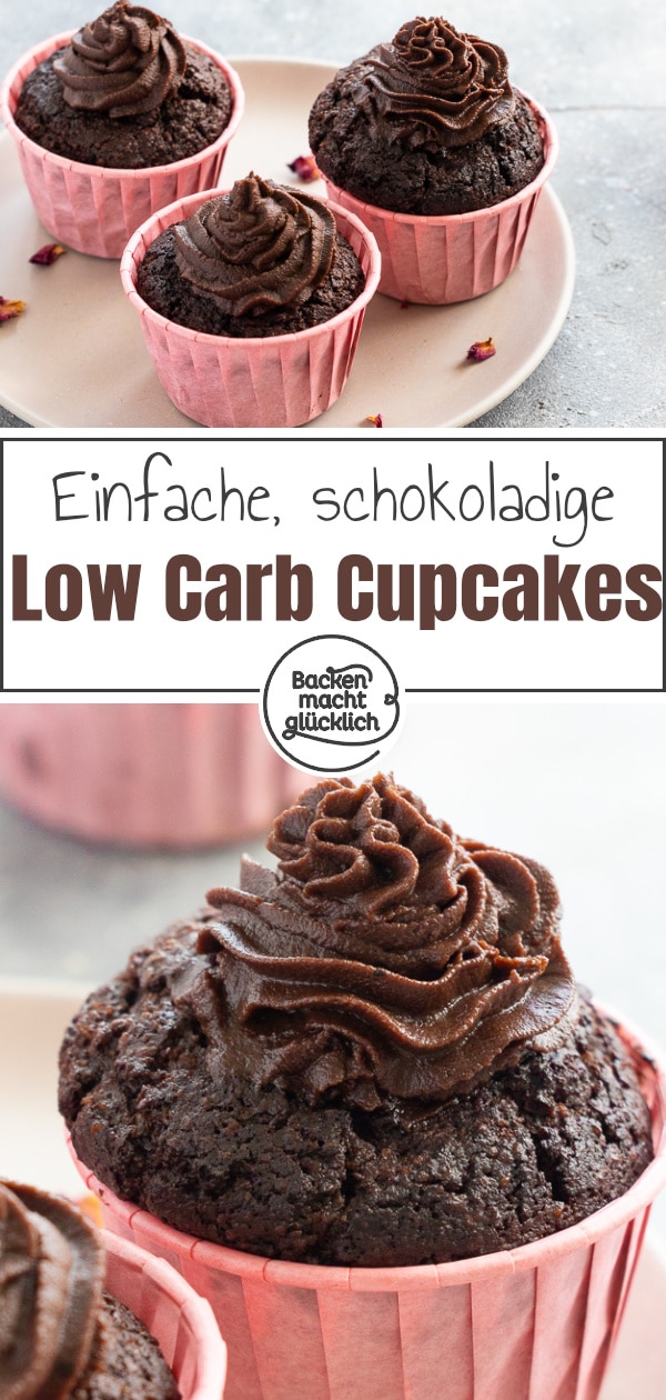 Herrlich schokoladige Cupcakes mit Creamcheese-Frosting. Diese Schokocupcakes sind nicht nur glutenfrei und kohlenhydratarm, sondern auch verdammt lecker.