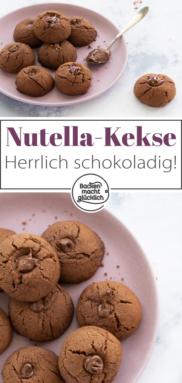 Blitzschnelles Rezept für Cookies aus Nussnougarcreme, für die ihr nur 3 Zutaten braucht. Die Nutellakekse werden euch garantiert umhauen!