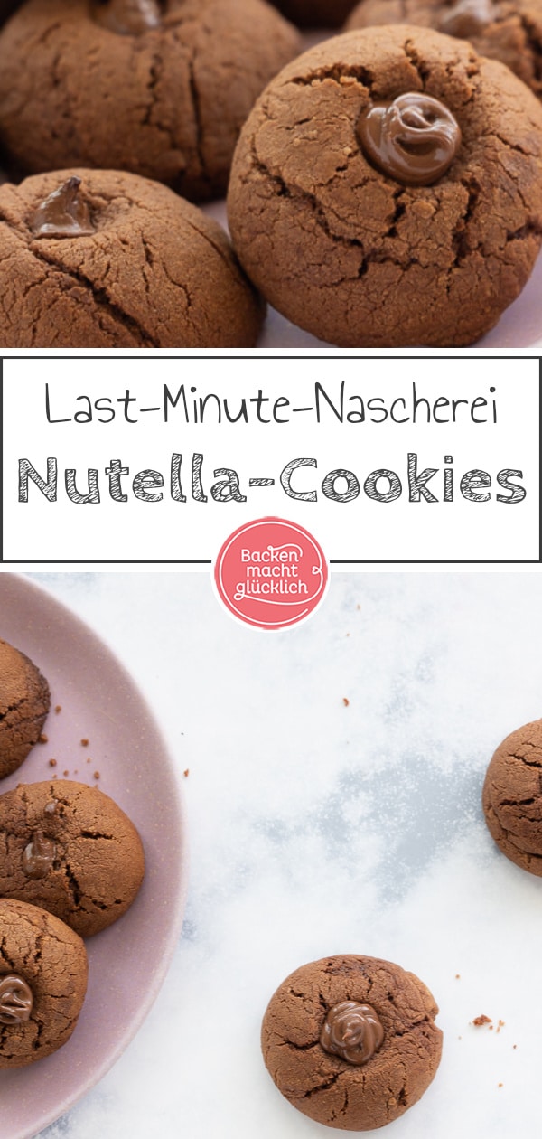 Blitzschnelles Rezept für Cookies aus Nussnougarcreme, für die ihr nur 3 Zutaten braucht. Die Nutellakekse werden euch garantiert umhauen!