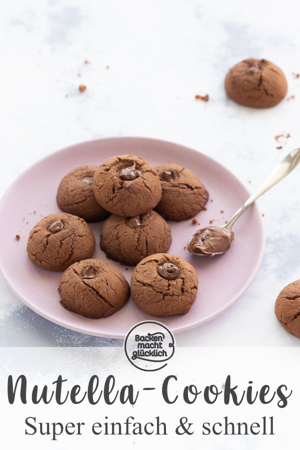 Blitzschnelles Rezept für Cookies aus Nussnougarcreme, für die ihr nur 3 Zutaten braucht. Die Nutellakekse werden euch garantiert umhauen!