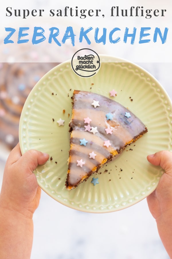 Einfaches Rezept für einen köstlichen Zebrakuchen mit Öl. Der gestreifte Rührkuchen kommt garantiert nicht nur bei Kindern gut an!