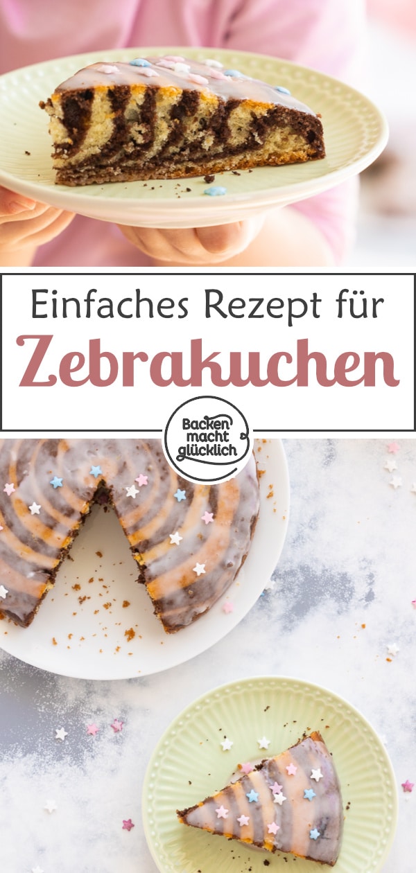 Einfaches Rezept für einen köstlichen Zebrakuchen mit Öl. Der gestreifte Rührkuchen kommt garantiert nicht nur bei Kindern gut an!