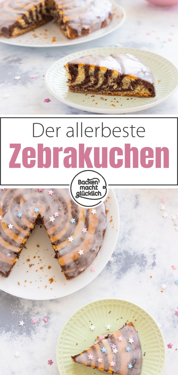 Einfaches Rezept für einen köstlichen Zebrakuchen mit Öl. Der gestreifte Rührkuchen kommt garantiert nicht nur bei Kindern gut an!