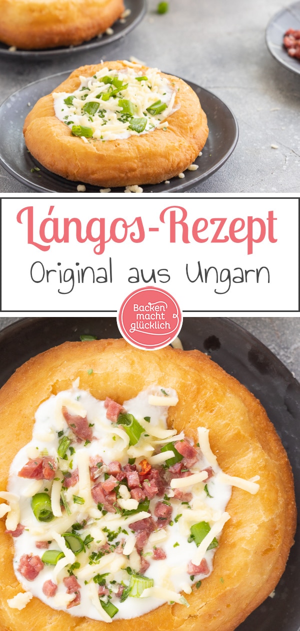 Pikanter ungarischer Snack aus Hefeteig, der an Krapfen erinnert. Der Langosch wird aber herzhaft mit Knoblauchcreme, Käse und eventuell Speck belegt.