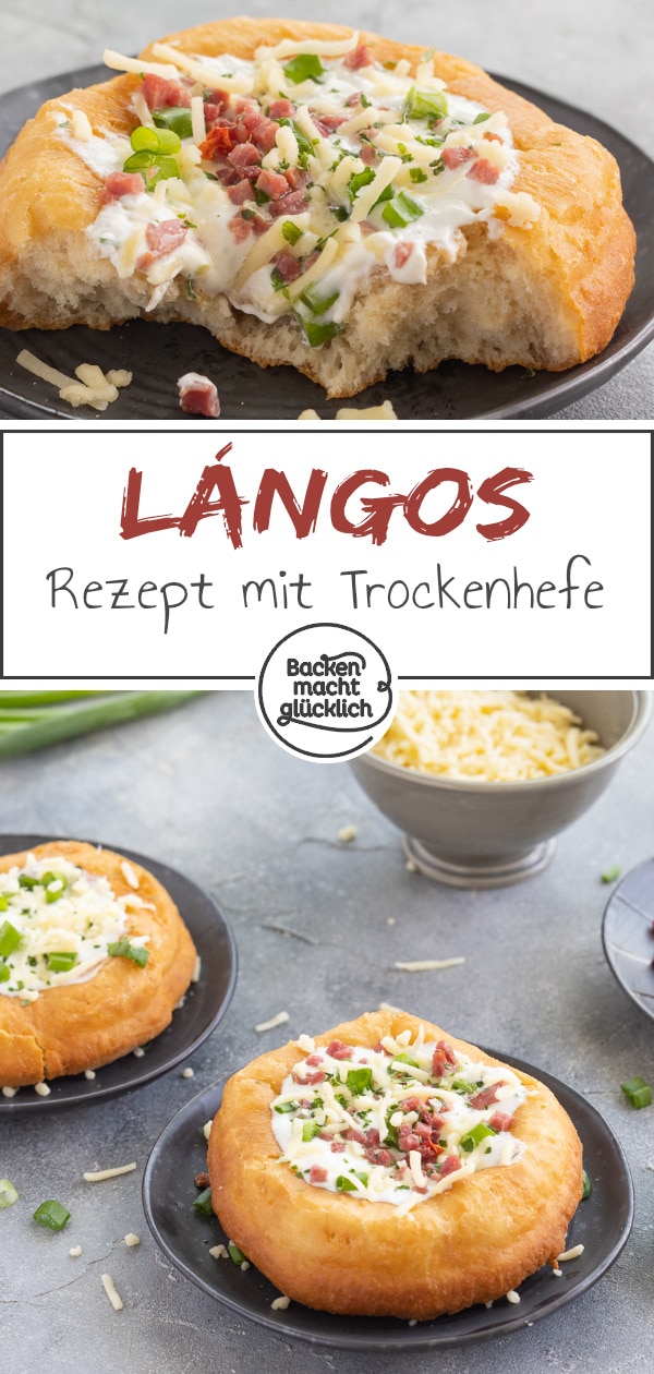 Pikanter ungarischer Snack aus Hefeteig, der an Krapfen erinnert. Der Langosch wird aber herzhaft mit Knoblauchcreme, Käse und eventuell Speck belegt.