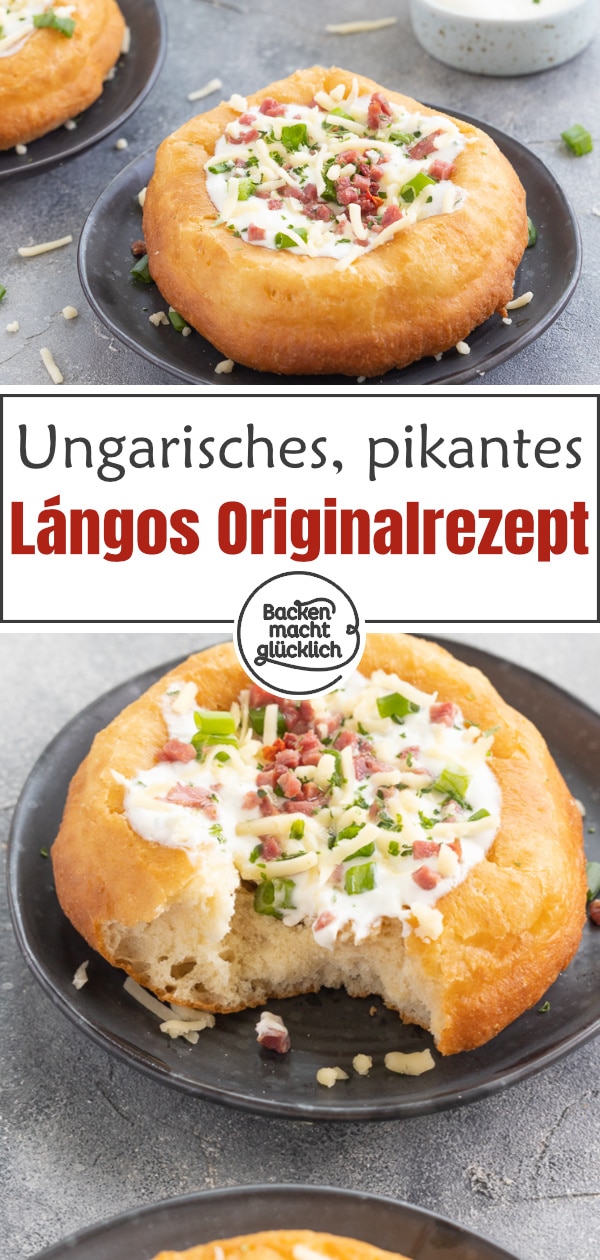 Pikanter ungarischer Snack aus Hefeteig, der an Krapfen erinnert. Der Langosch wird aber herzhaft mit Knoblauchcreme, Käse und eventuell Speck belegt.