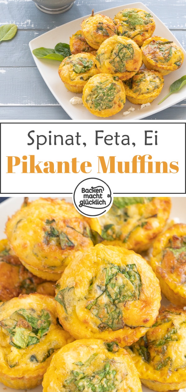 Extrem kohlenhydratarme, kalorienarme und zugleich super leckere Spinat-Muffins. Diese pikanten Muffins mit Eiern, Blattspinat und würzigem Käse schmecken der ganzen Familie!