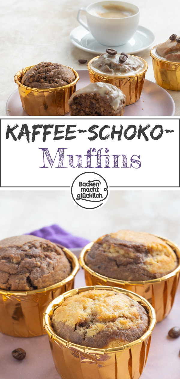 Super saftige, einfache und schnelle Muffins mit Espresso. Diese Schoko-Kaffee-Muffins sind perfekt für den Nachmittagskaffee.