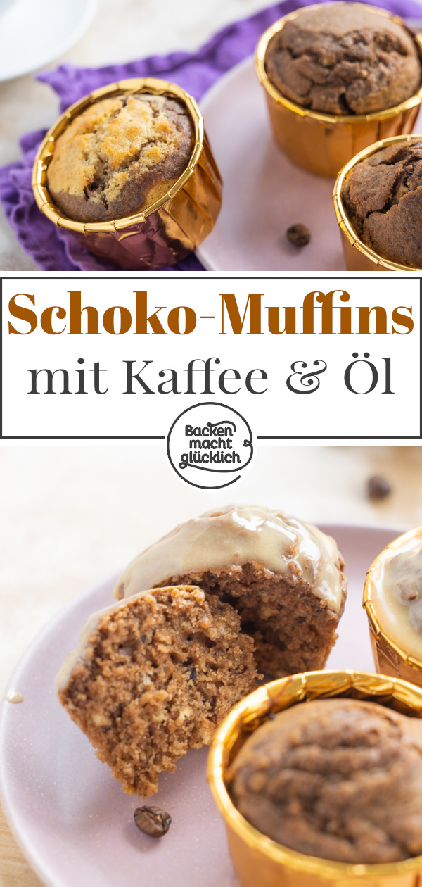 Super saftige, einfache und schnelle Muffins mit Espresso. Diese Schoko-Kaffee-Muffins sind perfekt für den Nachmittagskaffee.