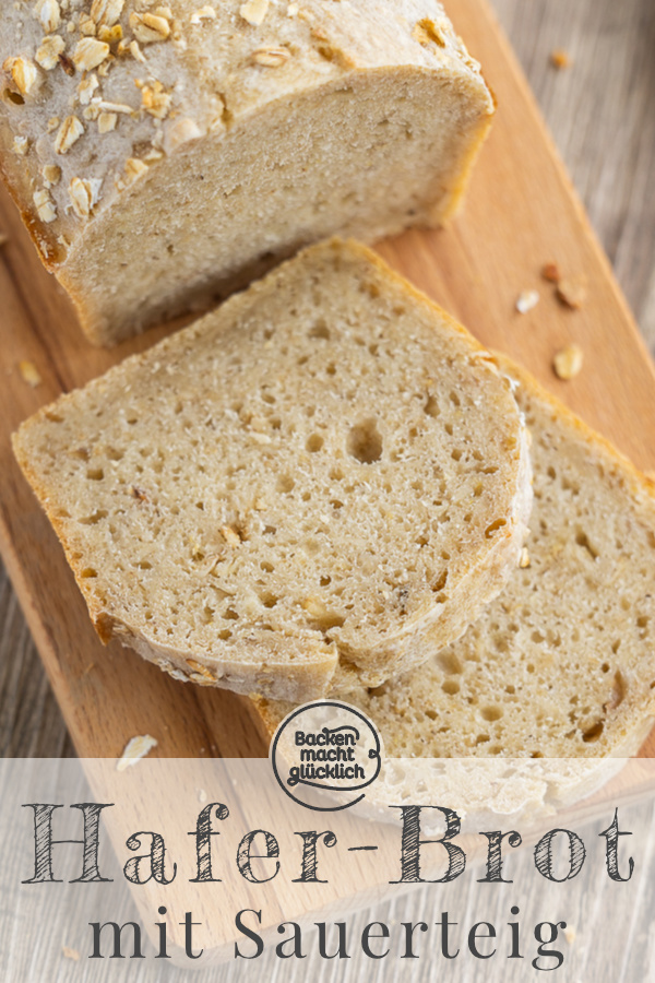 Wunderbar saftiges, weiches und aromatisches Brot mit Haferflocken. Das Hafermischbrot mit Sauerteig ist ein Allrounder für jeden Tag.