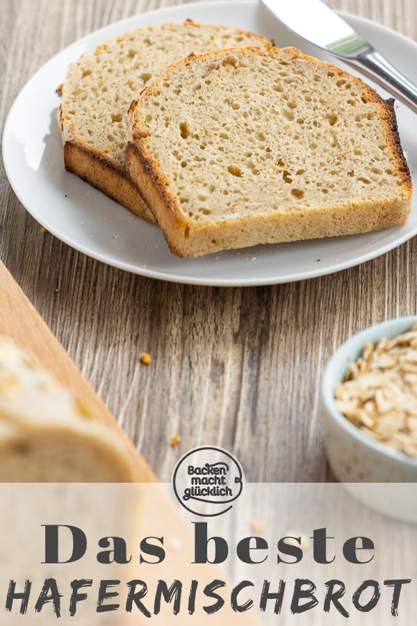 Wunderbar saftiges, weiches und aromatisches Brot mit Haferflocken. Das Hafermischbrot mit Sauerteig ist ein Allrounder für jeden Tag.