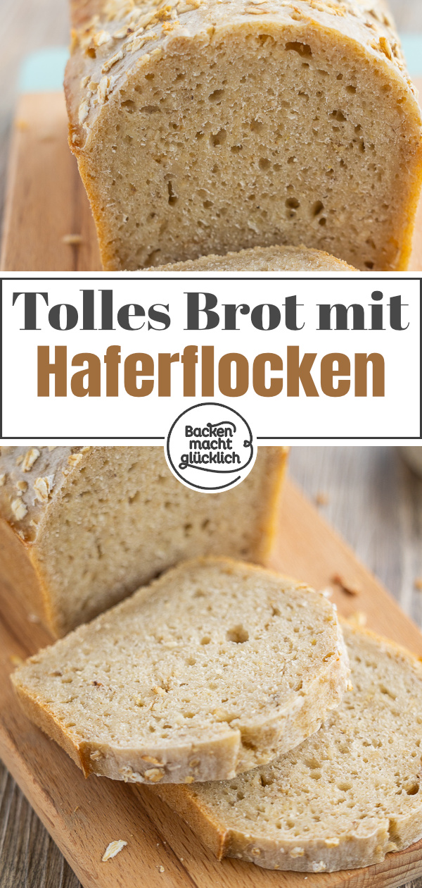 Wunderbar saftiges, weiches und aromatisches Brot mit Haferflocken. Das Hafermischbrot mit Sauerteig ist ein Allrounder für jeden Tag.