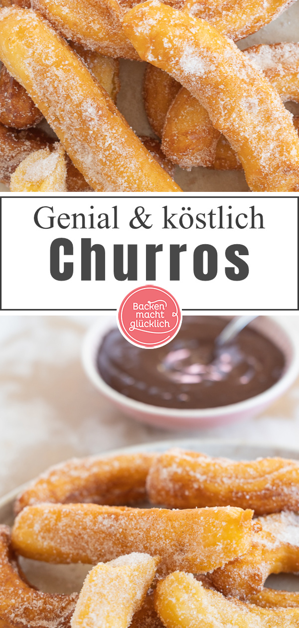 Köstliches spanisches Brandteig-Gebäck, das mit einer an Ganache erinnernden Schokosoße serviert wird: Die Churros sind eine kulinarische Sünde, die jeden Bissen wert ist!