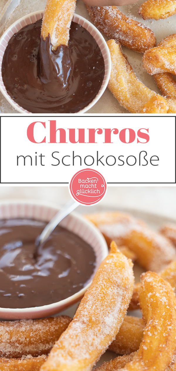 Köstliches spanisches Brandteig-Gebäck, das mit einer an Ganache erinnernden Schokosoße serviert wird: Die Churros sind eine kulinarische Sünde, die jeden Bissen wert ist!