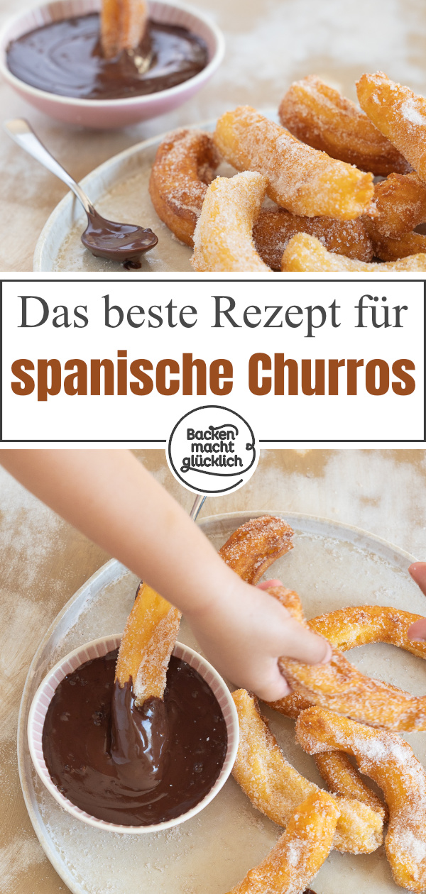 Köstliches spanisches Brandteig-Gebäck, das mit einer an Ganache erinnernden Schokosoße serviert wird: Die Churros sind eine kulinarische Sünde, die jeden Bissen wert ist!